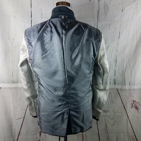 Express Photographer Fitted 40R 2 Button Gray Suit Blazer Sport Coat - Picture 13 of 13